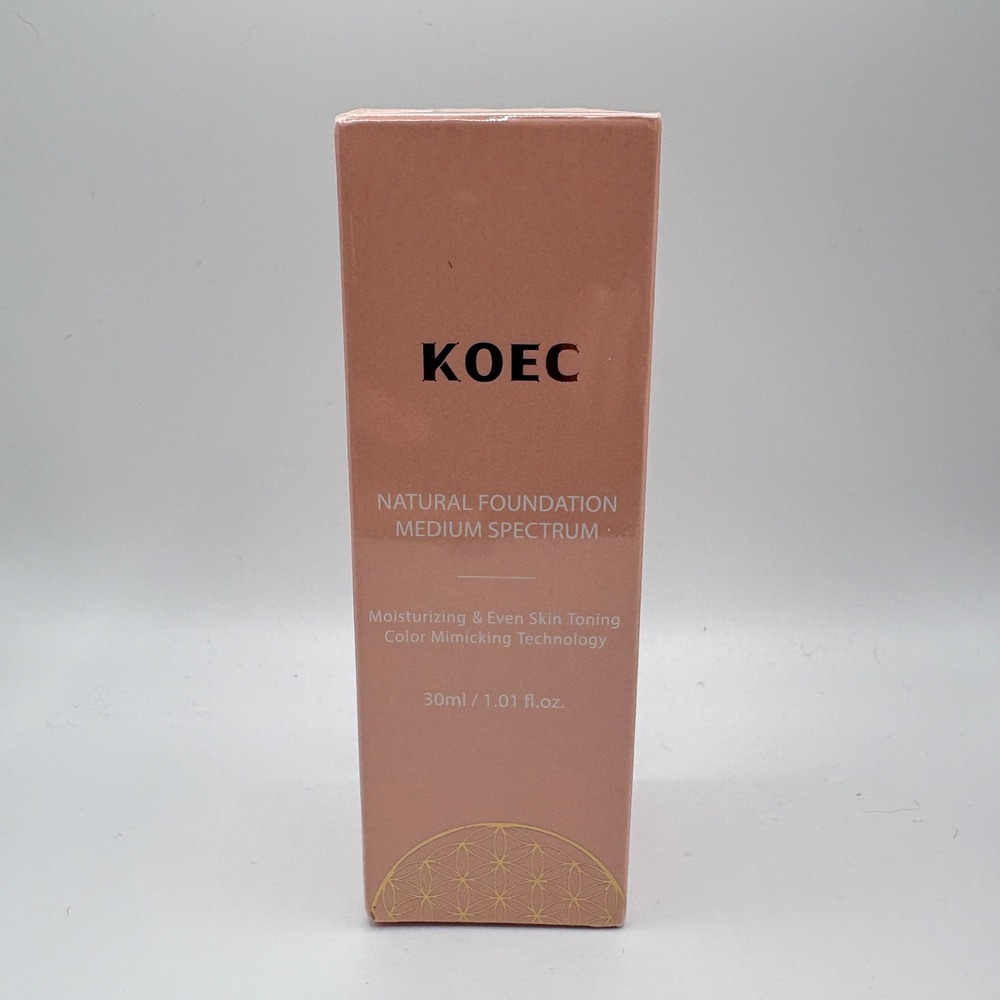 KOEC Natural Foundation Medium Spectrum 30ml Color Mimicking Moisturizing NEW